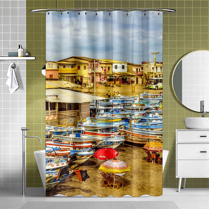 Engabao Beach At Guayas District Ecuador Shower Curtain 48  x 72  (Small) 