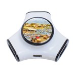 Engabao Beach At Guayas District Ecuador 3-Port USB Hub Front