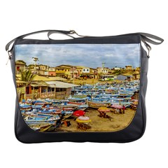 Engabao Beach At Guayas District Ecuador Messenger Bags by dflcprints