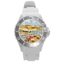 Engabao Beach At Guayas District Ecuador Round Plastic Sport Watch (l) by dflcprints