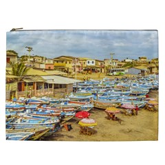 Engabao Beach At Guayas District Ecuador Cosmetic Bag (xxl)  by dflcprints