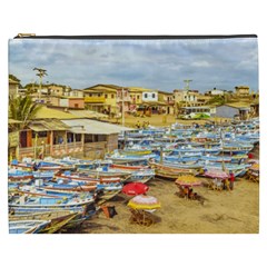 Engabao Beach At Guayas District Ecuador Cosmetic Bag (xxxl)  by dflcprints