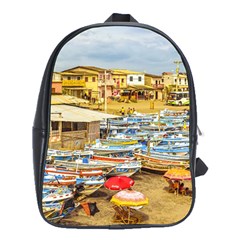 Engabao Beach At Guayas District Ecuador School Bags (xl)  by dflcprints