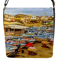 Engabao Beach At Guayas District Ecuador Flap Messenger Bag (s) by dflcprints