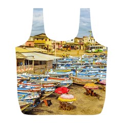 Engabao Beach At Guayas District Ecuador Full Print Recycle Bags (l)  by dflcprints