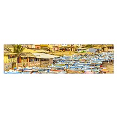 Engabao Beach At Guayas District Ecuador Satin Scarf (oblong) by dflcprints