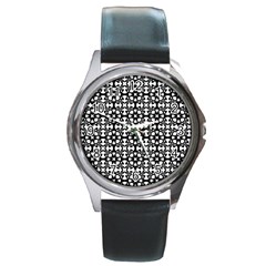 Pattern Round Metal Watch by Valentinaart