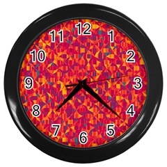 Pattern Wall Clocks (black) by Valentinaart