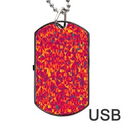 Pattern Dog Tag Usb Flash (two Sides) by Valentinaart