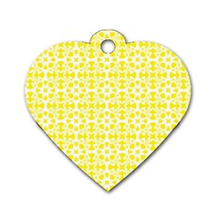 Pattern Dog Tag Heart (one Side) by Valentinaart