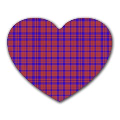 Pattern Plaid Geometric Red Blue Heart Mousepads by Simbadda