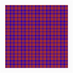 Pattern Plaid Geometric Red Blue Medium Glasses Cloth by Simbadda