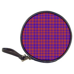 Pattern Plaid Geometric Red Blue Classic 20-cd Wallets by Simbadda