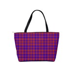 Pattern Plaid Geometric Red Blue Shoulder Handbags Back