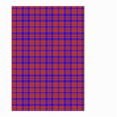 Pattern Plaid Geometric Red Blue Small Garden Flag (two Sides) by Simbadda