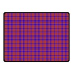 Pattern Plaid Geometric Red Blue Double Sided Fleece Blanket (Small)  45 x34  Blanket Front