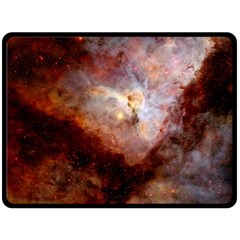 Carina Nebula Double Sided Fleece Blanket (large)  by SpaceShop