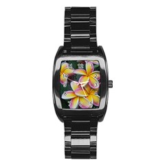 Premier Mix Flower Stainless Steel Barrel Watch by alohaA