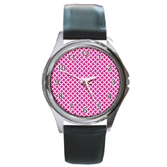 Pattern Round Metal Watch by Valentinaart