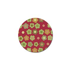 Floral Pattern Golf Ball Marker (4 Pack)