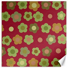 Floral Pattern Canvas 12  X 12   by Valentinaart