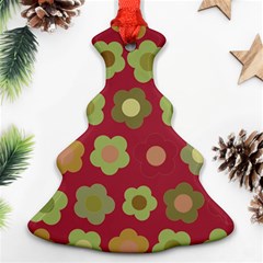 Floral Pattern Christmas Tree Ornament (two Sides)