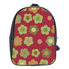 Floral Pattern School Bags (xl) 