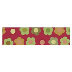 Floral Pattern Satin Scarf (oblong)