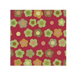 Floral Pattern Small Satin Scarf (square)