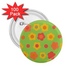 Floral Pattern 2 25  Buttons (100 Pack) 