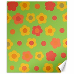 Floral Pattern Canvas 8  X 10 