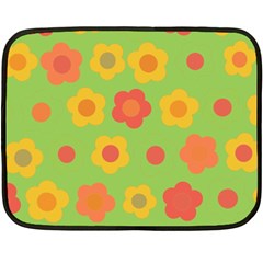 Floral Pattern Double Sided Fleece Blanket (mini) 