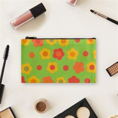 Floral Pattern Cosmetic Bag (small)  by Valentinaart