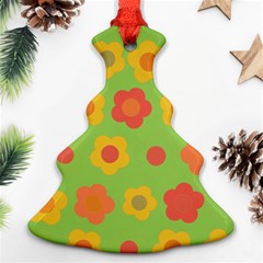 Floral Pattern Christmas Tree Ornament (two Sides)