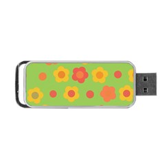 Floral Pattern Portable Usb Flash (one Side)