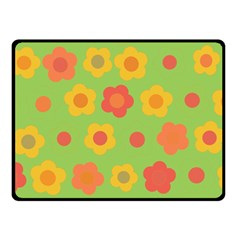 Floral Pattern Double Sided Fleece Blanket (small) 