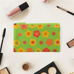 Floral Pattern Cosmetic Bag (xs) by Valentinaart