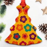 Floral pattern Christmas Tree Ornament (Two Sides) Front