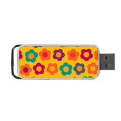 Floral Pattern Portable Usb Flash (two Sides)