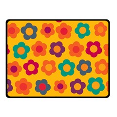 Floral Pattern Double Sided Fleece Blanket (small) 