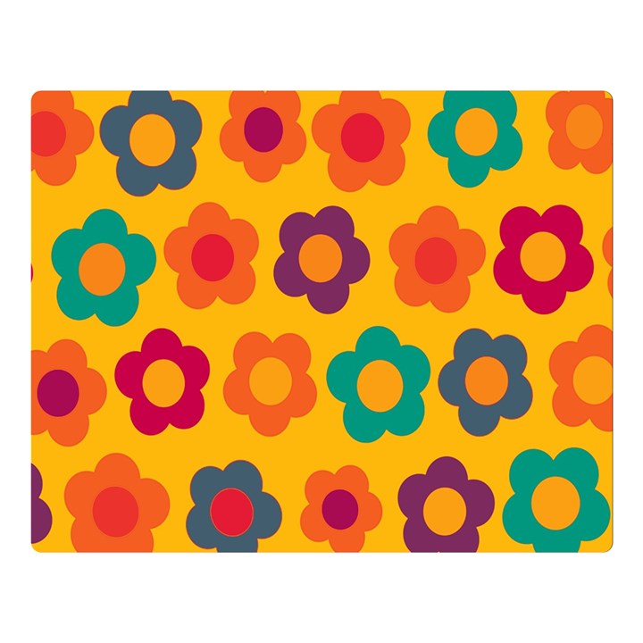 Floral pattern Double Sided Flano Blanket (Large) 