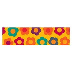 Floral Pattern Satin Scarf (oblong)