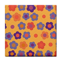 Floral Pattern Tile Coasters by Valentinaart