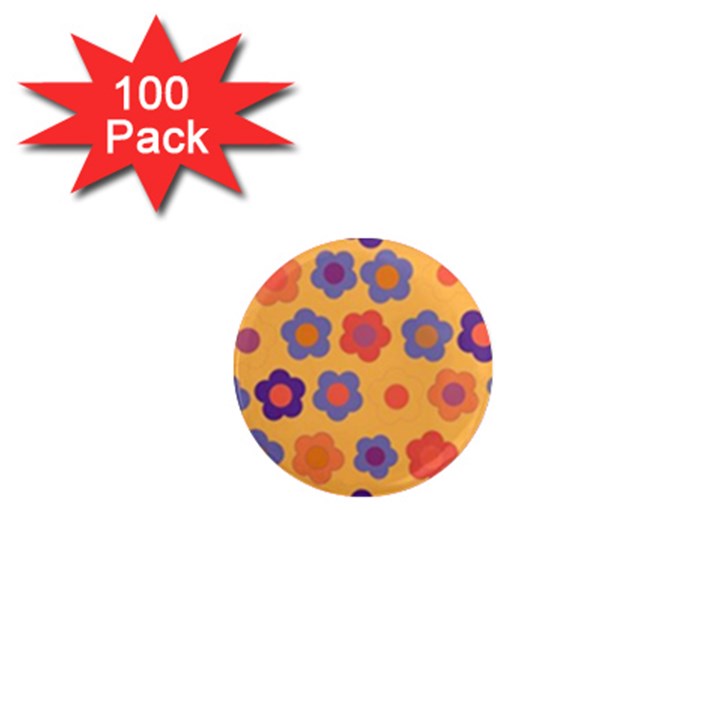 Floral pattern 1  Mini Magnets (100 pack) 