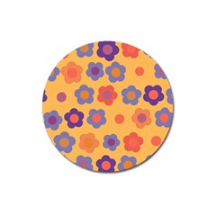 Floral Pattern Magnet 3  (round)