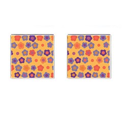 Floral Pattern Cufflinks (square)