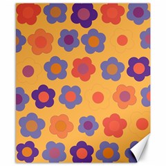 Floral Pattern Canvas 8  X 10 