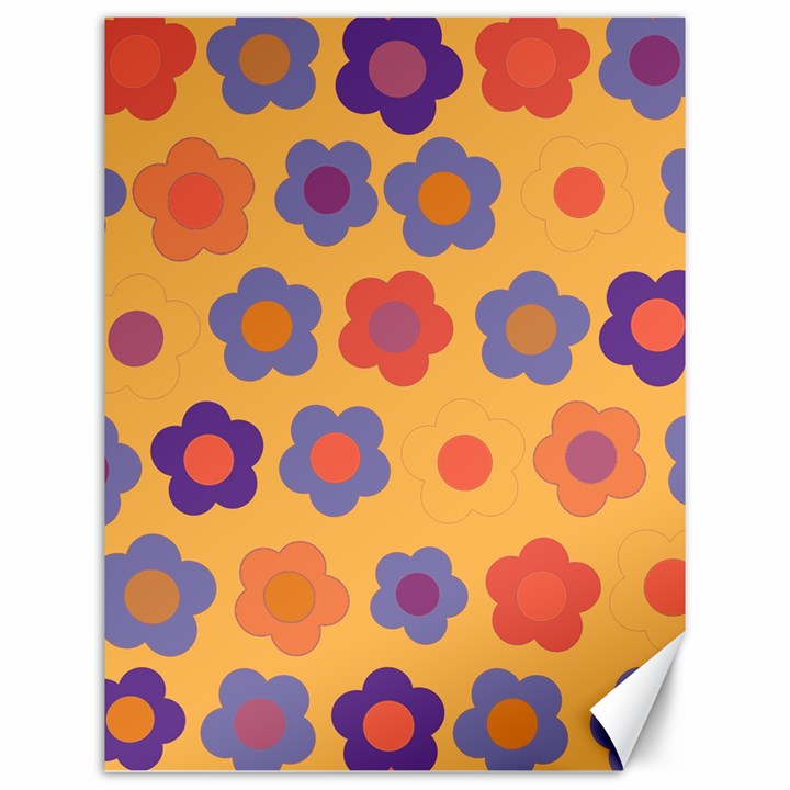 Floral pattern Canvas 12  x 16  