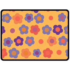 Floral Pattern Fleece Blanket (large)  by Valentinaart