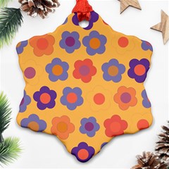 Floral Pattern Snowflake Ornament (two Sides)